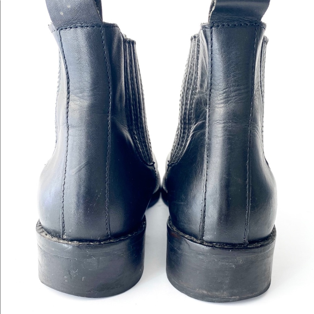 Topshop Black Leather Chelsea Boots Size EU 38/US 7.5 - Picture 3 of 7